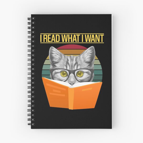 Item preview, Vintage I Read What I Want Funny Cat Reading A Book - Book Lover designed and sold by johnking2808.