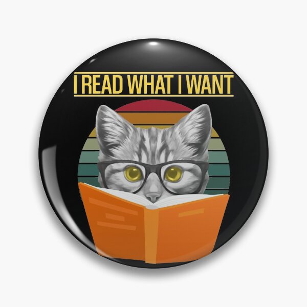 Item preview, Vintage I Read What I Want Funny Cat Reading A Book - Book Lover designed and sold by johnking2808.