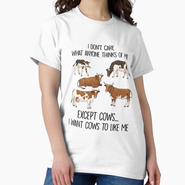 Vista previa del artículo con la obra «No me importa lo que piensen los demás de mí Amante de las vacas divertidas», diseñado y vendido por Kayla Alice Mooney.