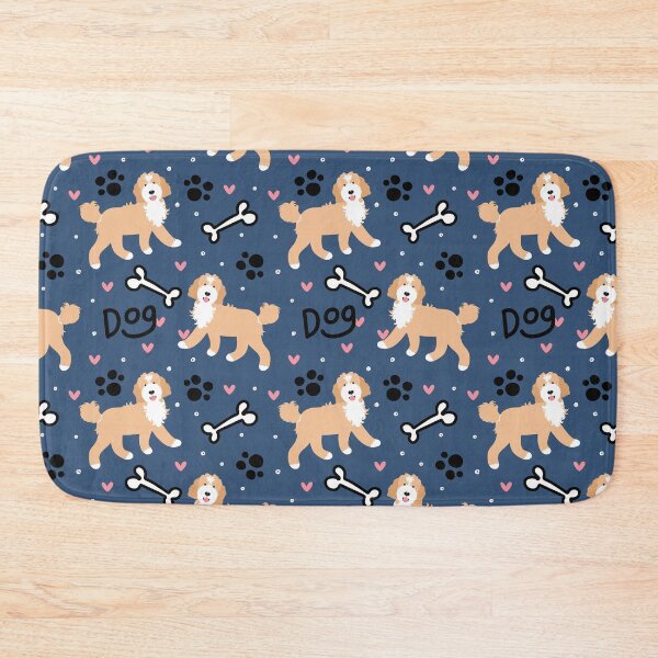 Item preview, Cute Apricot and White Goldendoodle Dog designed and sold by Lulupainting.