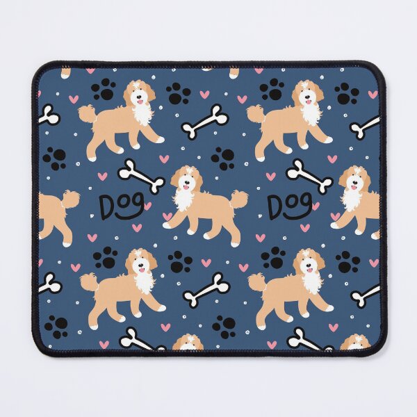 Item preview, Cute Apricot and White Goldendoodle Dog designed and sold by Lulupainting.