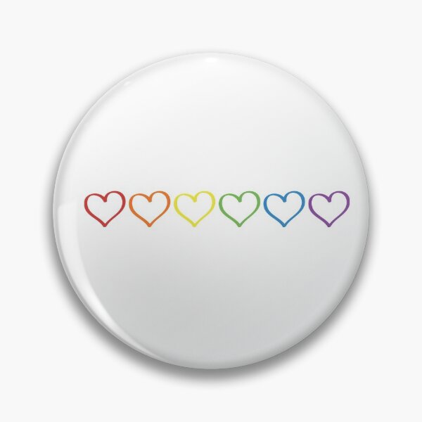 Item preview, Pride Rainbow Hearts Outlined designed and sold by Digital Bulldog.