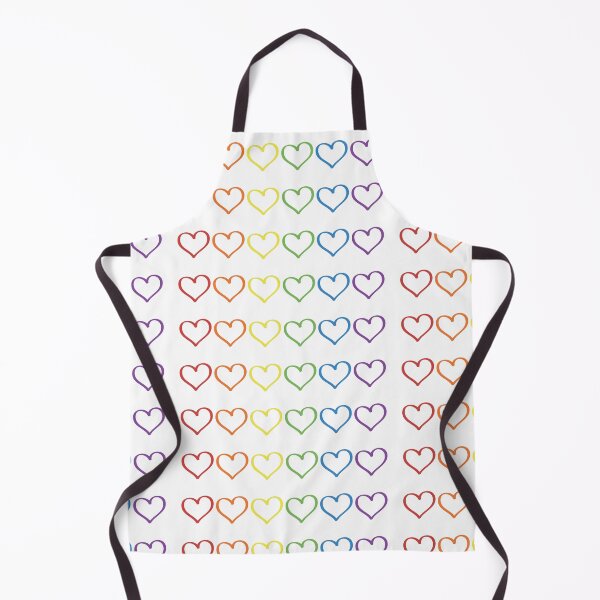 Item preview, Pride Rainbow Hearts Outlined designed and sold by Digital Bulldog.