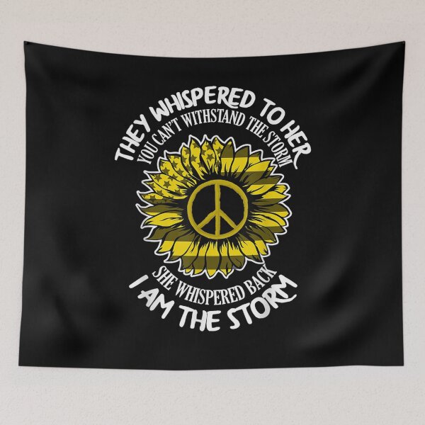 Item preview,  They Whispered Cant Withstand Storm Sunflower designed and sold by donnagia.