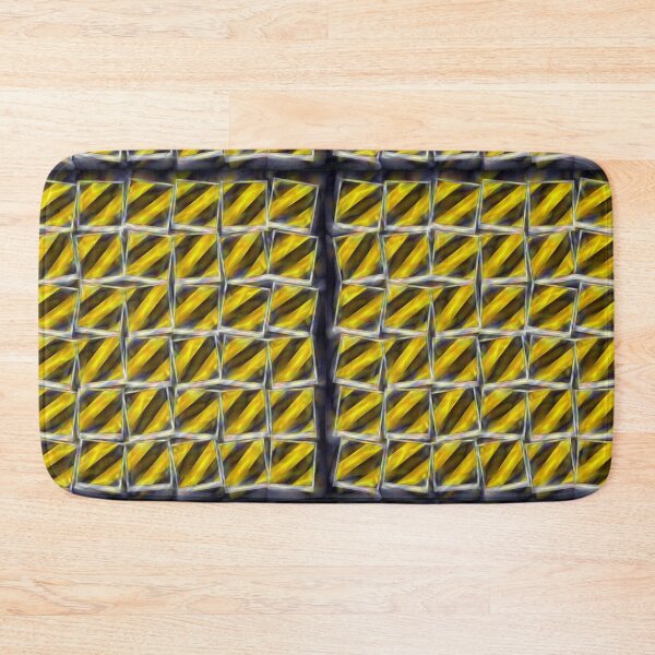 Item preview, 36 yellow and black striped cubes in a mosaic designed and sold by mister-john.