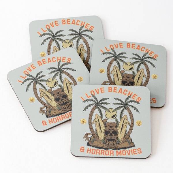 Item preview, I love beaches and horror movies designed and sold by SidTastic .