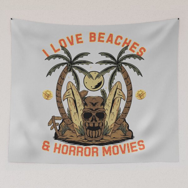 Item preview, I love beaches and horror movies designed and sold by SidTastic .