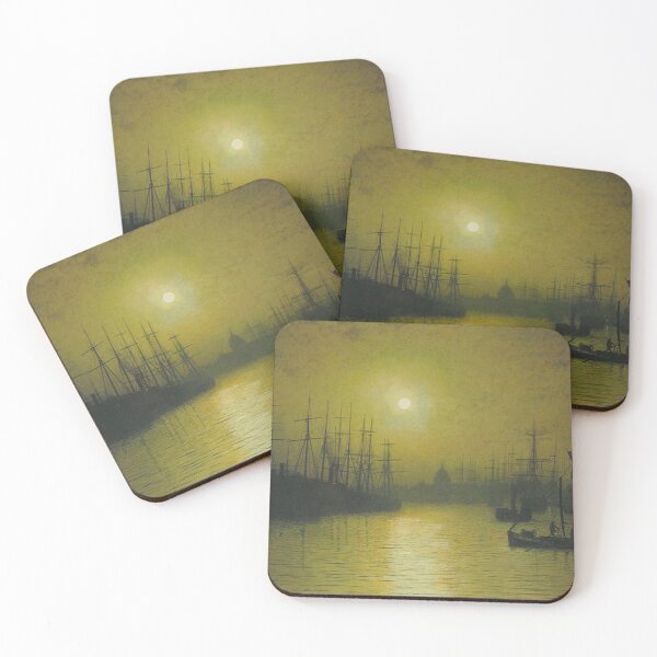 Item preview, John Atkinson Grimshaw, Nightfall on the Thames, 1880 designed and sold by Art Outlaws.