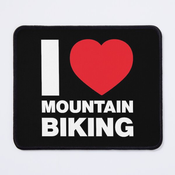 Item preview, I Love Mountain Biking Red Heart designed and sold by Thestarrysky.