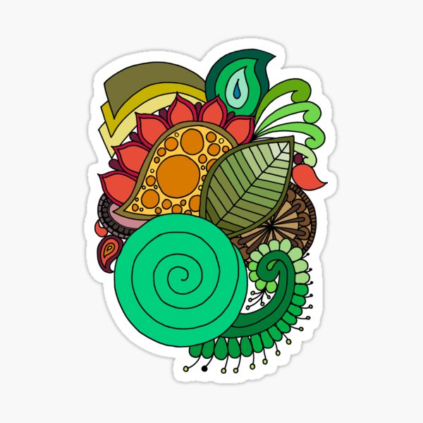 DejaLulu Leaf Mandala Sticker