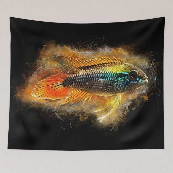 Item preview,  Agassiz dwarf cichlid - Apistogramma agassizii designed and sold by AquariumLutter.