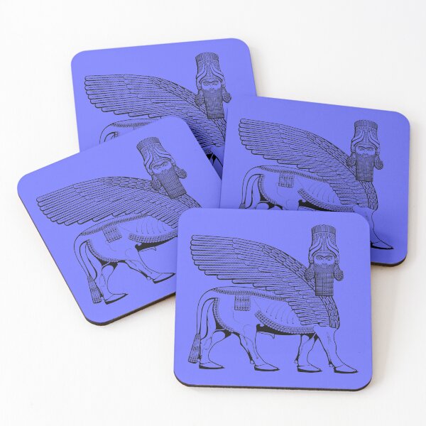 Item preview, Lamassu Winged Bull Front Black   designed and sold by Dingir ENKI.