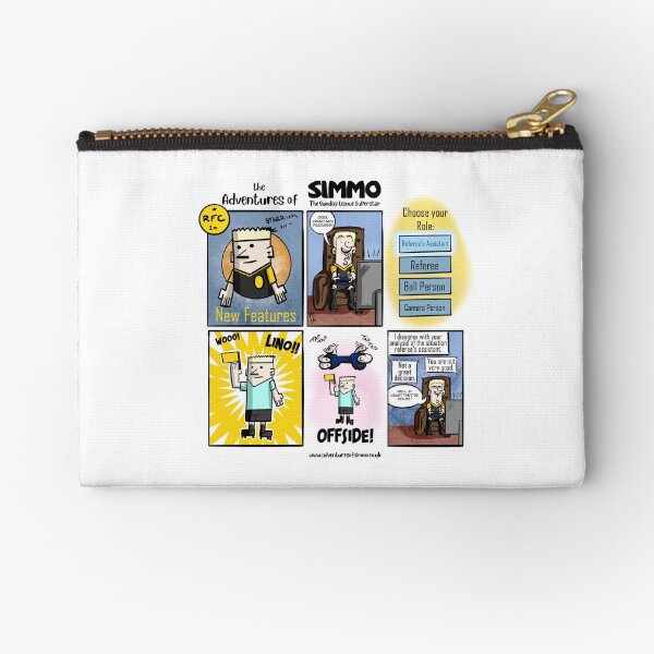 New Features - The Adventures of Simmo Comic Strip Zipper Pouch