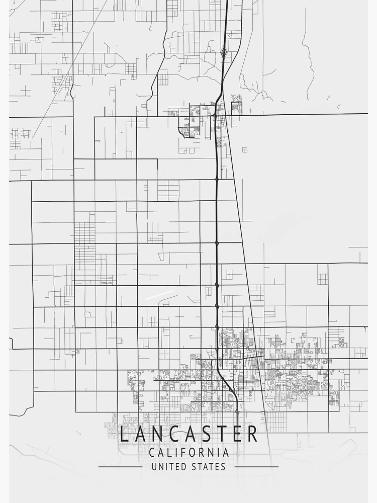 "Lancaster California US Gray City Map" Sticker for Sale by