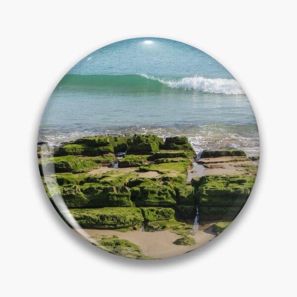 Item preview, Bold Green Seaweed - Low Tide at Praia da Luz Gold Coast Algarve Portugal designed and sold by Georgia Mizuleva.