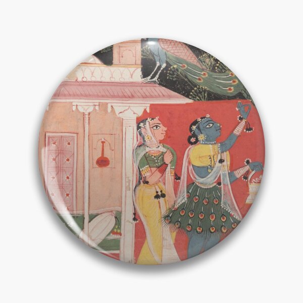 Item preview, A Woman Plucks Leaves While Awaiting Her Lover designed and sold by HinduArtGallery.