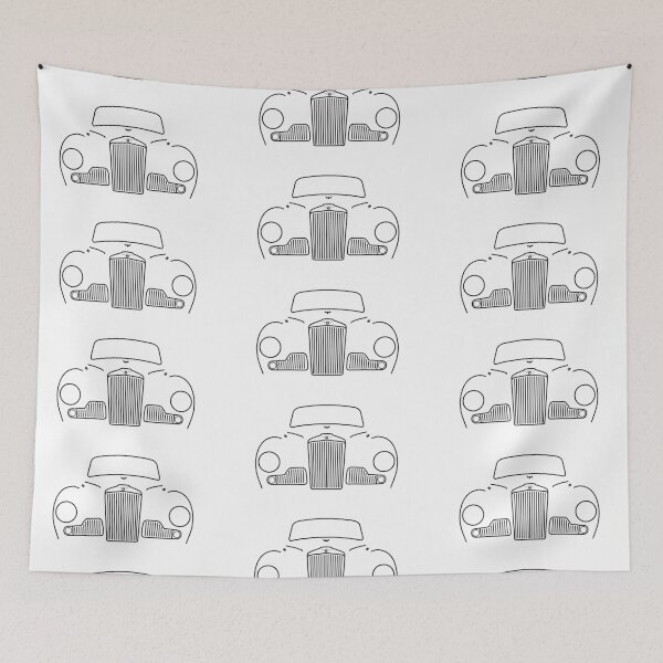 Item preview, Sunbeam Supreme MkIII 1950s British classic car black outline graphic designed and sold by soitwouldseem.