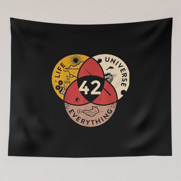 Item preview, 42 Answer to Life Universe and Everything science Vintage Gift Halloween Day, Thanksgiving, Christmas Day designed and sold by MarioHenrich.