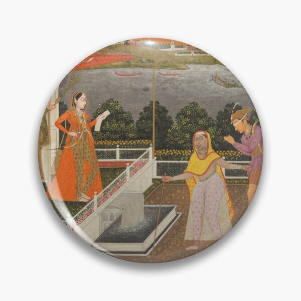 Item preview, A Blindfolded Suitor is Brought Before a Princess designed and sold by HinduArtGallery.