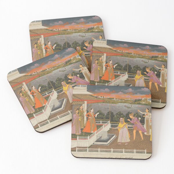 Item preview, A Blindfolded Suitor is Brought Before a Princess designed and sold by HinduArtGallery.