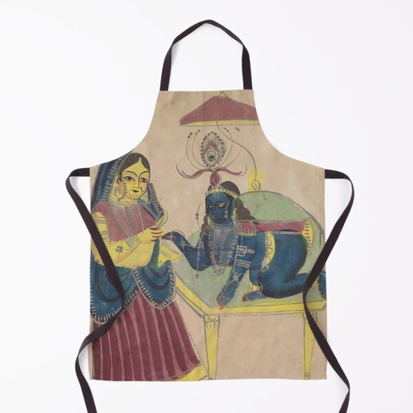 Item preview, Baby Krishna Asking for Butter from Yashoda designed and sold by HinduArtGallery.