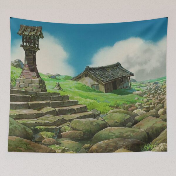Item preview, Best Anime Landscape house in the mountain designed and sold by pompomcherryy.
