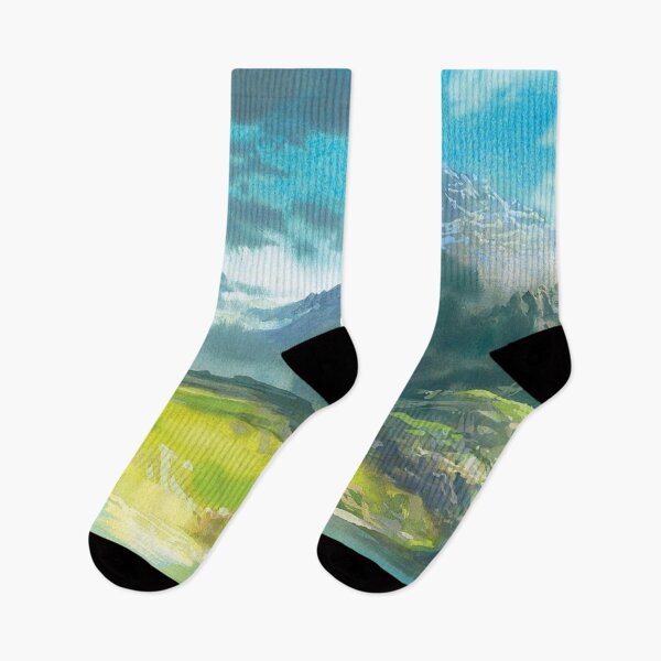 Item preview, Anime Lake Landscape with Mountains designed and sold by pompomcherryy.