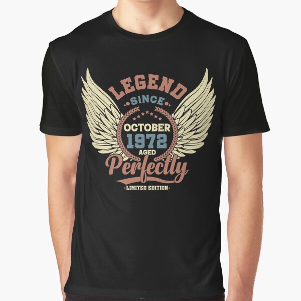 Geboren im Oktober 1972 Geburtstag 1972 49 Jahre alt Grafik T-Shirt