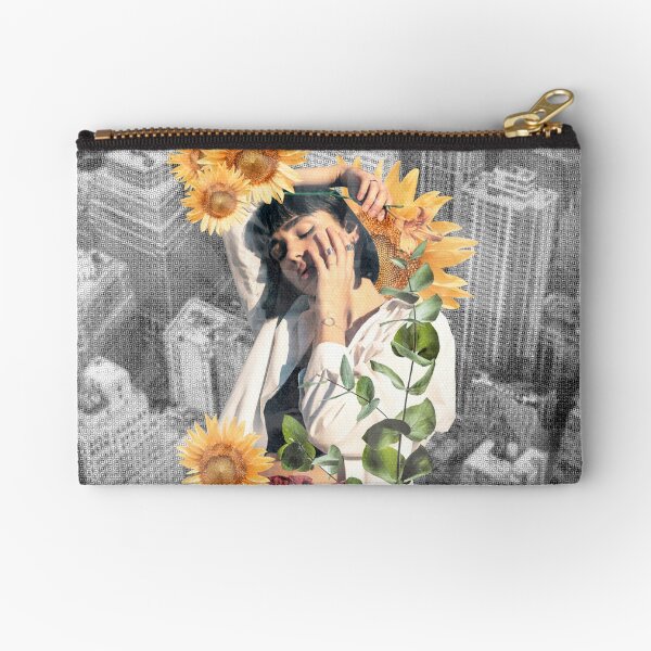 Floral girl in the city Zipper Pouch