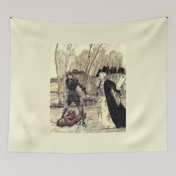 Item preview, Arthur Rackham- King Arthur- Defeat of the Red Knight designed and sold by Dreamflight.