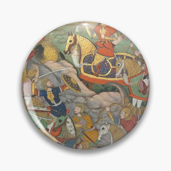 Item preview, Mughal Ruler Humayun Defeating the Afghans before Reconquering India designed and sold by HinduArtGallery.