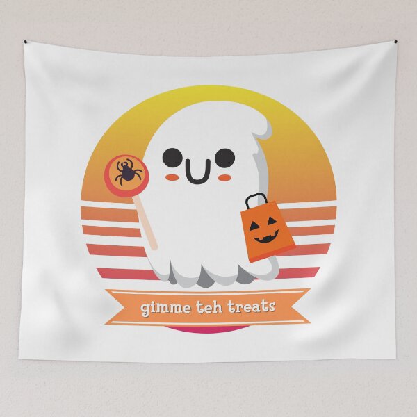 Item preview, Halloween Cute Ghost Trick-or-Treating Adorable Costume Gimme teh Treats designed and sold by Nathalie Aynié.