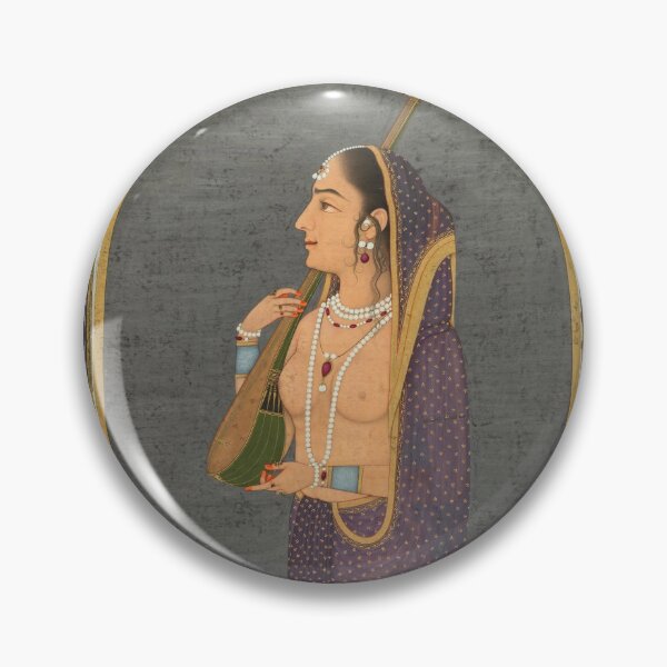 Item preview, Court Lady Singing and Playing the Vina designed and sold by HinduArtGallery.