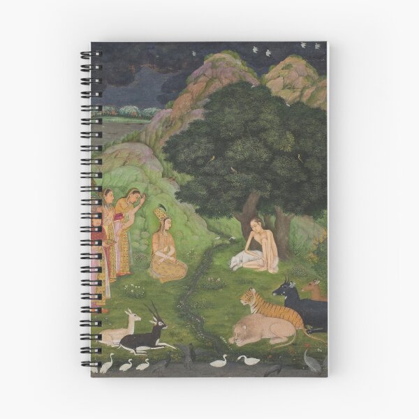 Item preview, Laylá visits Majnūn in the Wilderness designed and sold by HinduArtGallery.