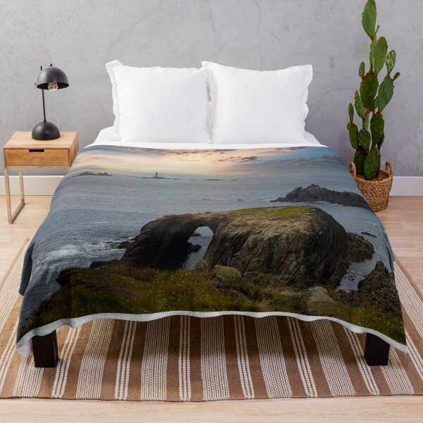 Item preview, longships lighthouse, Sunset set Lands End Cornwall designed and sold by kathleenjean.