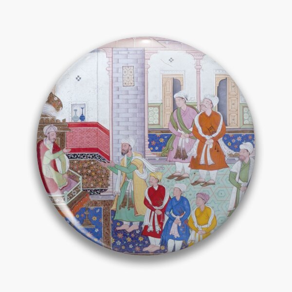 Item preview, Emperor Babur Holding Court designed and sold by HinduArtGallery.