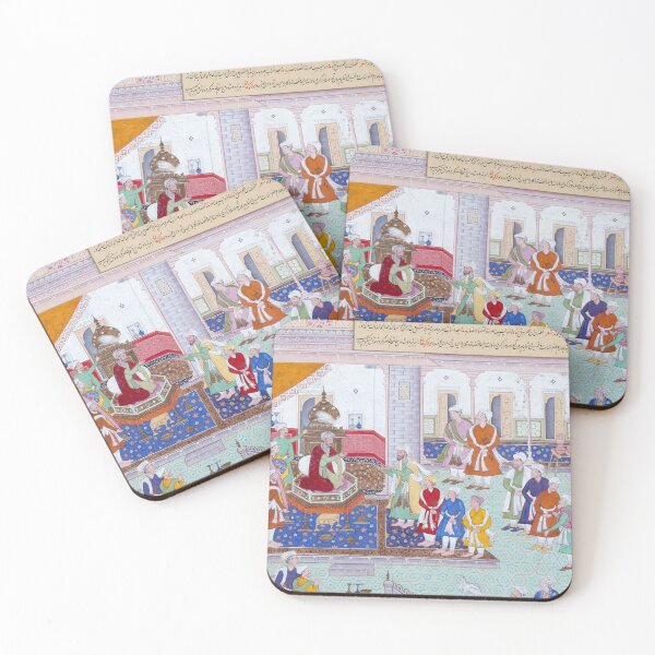 Item preview, Emperor Babur Holding Court designed and sold by HinduArtGallery.