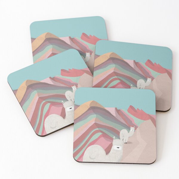 Item preview, Vinicunca with alpacas designed and sold by tonadisseny.