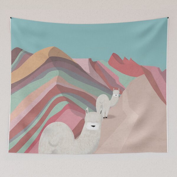 Item preview, Vinicunca with alpacas designed and sold by tonadisseny.