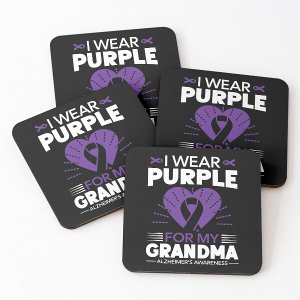 Item preview, Alzheimers T Shirt, Alzheimers Disease Awareness T Shirts, Dementia Tshirt Gift For Alzheimer's Supporters, I Wear Purple For My Grandma Shirt designed and sold by aymob.