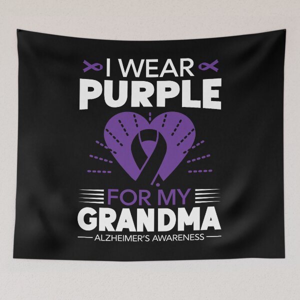 Item preview, Alzheimers T Shirt, Alzheimers Disease Awareness T Shirts, Dementia Tshirt Gift For Alzheimer's Supporters, I Wear Purple For My Grandma Shirt designed and sold by aymob.
