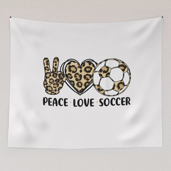 Item preview, Leopard Peace Love Soccer Shirts Women Teen Girls Toddler T-Shirt designed and sold by Ortega-Blue.