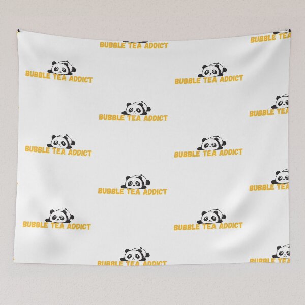 Item preview, “Bubble Tea Addict” panda design designed and sold by PrintsEntmt.
