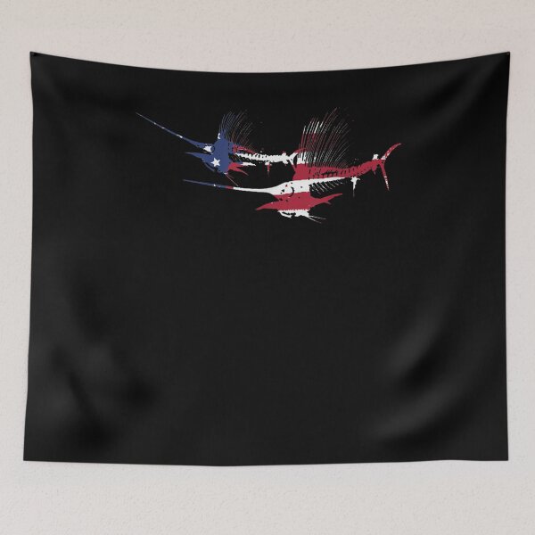 Item preview,  American Flag Marlin Skeletons Saltwater Game Fish designed and sold by gymat3.