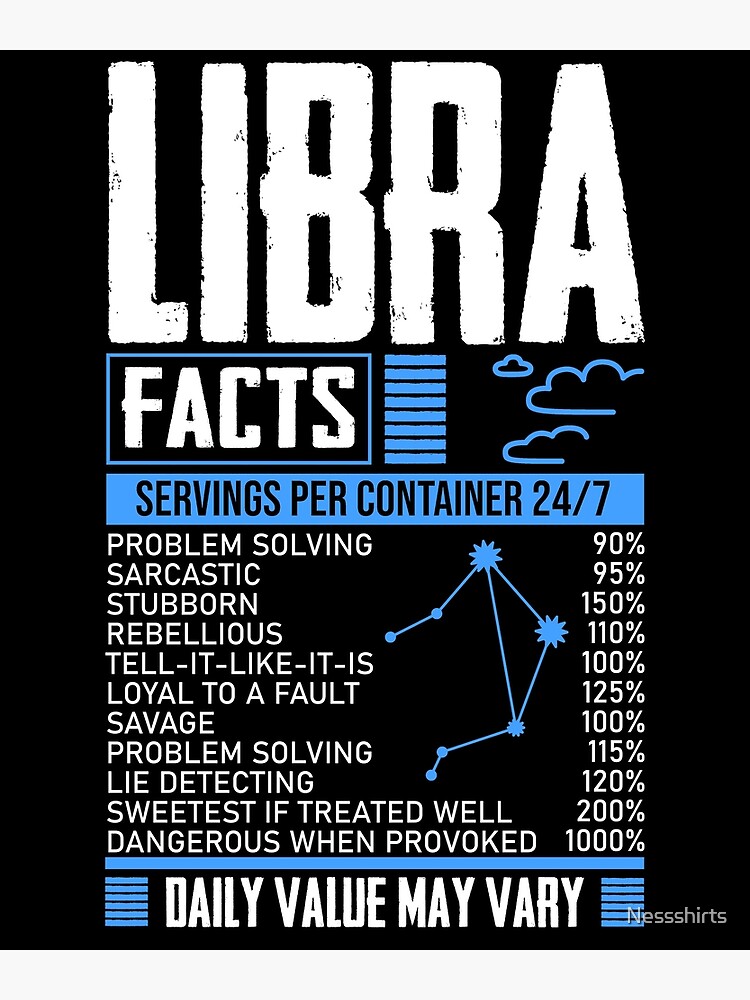 FUnny Libra Facts September October Month Libra Traits Canvas Print