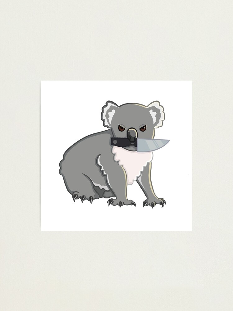 Dangerous Koala with Knife Photographic Print for Sale by MariahBethArt
