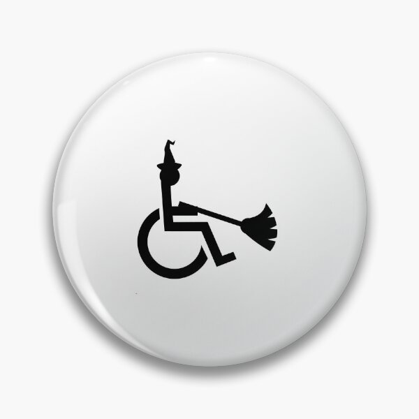 Item preview, Funny Halloween Witch Wheelchair Symbol designed and sold by uniqueitems.