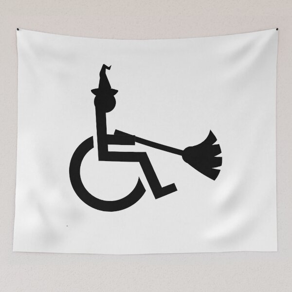 Item preview, Funny Halloween Witch Wheelchair Symbol designed and sold by uniqueitems.