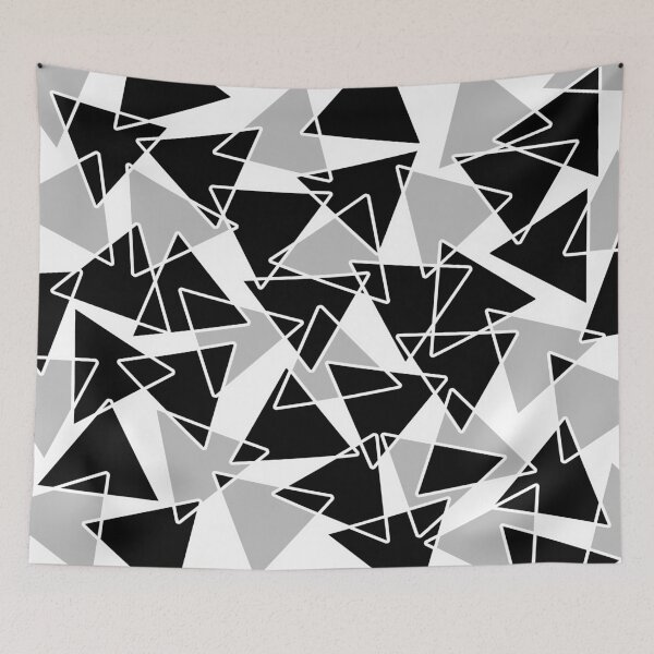 Item preview, Abstract geometric pattern - gray and black. designed and sold by K.S ART.
