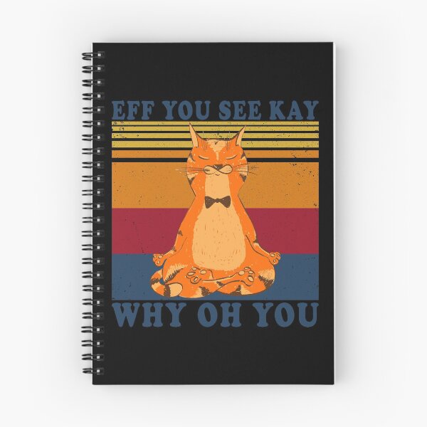 Item preview, Eff You See Kay Why Oh You Cat Yoga Retro Vintage designed and sold by ArtyFiction.